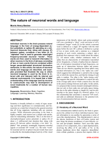 The nature of neuronal words and language