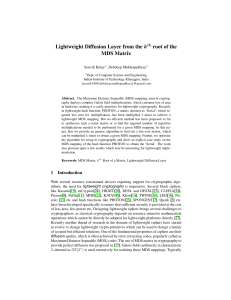 Lightweight Diffusion Layer from the kth root of the MDS Matrix