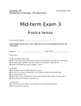 Mid-term Exam 3 - Practice Version