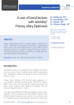 A case of bronchiectasis with infertility? Primary ciliary Dyskinesia