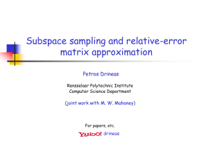Subspace sampling and relative