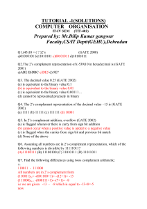 1(SOLUTIONS) - GEHU CS/IT Deptt