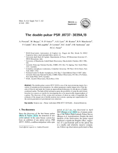 The double-pulsar PSR J0737−3039A/B