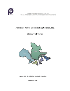 NPCC Glossary of Terms - Northeast Power Coordinating Council