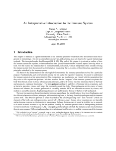 An Interpretative Introduction to the Immune System