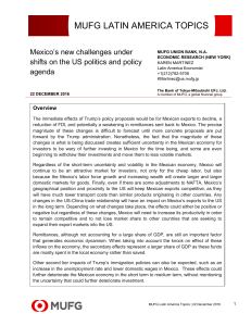 Mexico`s new challenges under shifts on the US politics and policy