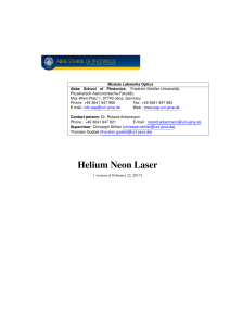 Helium Neon Laser - Abbe School of Photonics