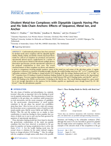 Divalent Metal-Ion Complexes with Dipeptide