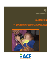 Guidelines for the integrated management of severe acute malnutrition