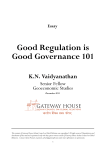 Good Regulation