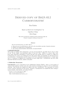 Derived copy of Bis2A 03.2 Carbohydrates