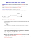 TRANSITION METAL CHEMISTRY –PART 3 –class notes