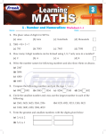 1 - Number and Numeration: Worksheet-1.1