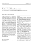 The effect of mermithid parasitism on predation of nymphal Baetis