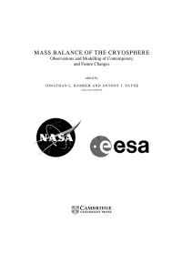 mass balance of the cryosphere - Assets