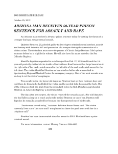 Arizona Man Receives 50-Year Prison Sentence For Assault And