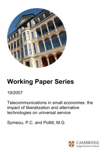 Telecommunications in small economies: the impact of liberalization