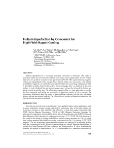 Helium-Liquefaction By Cryocooler For High