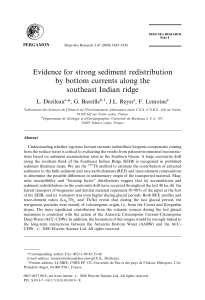 Evidence for strong sediment redistribution by bottom currents along
