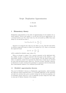 Script: Diophantine Approximation