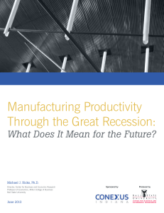 Manufacturing Productivity Through the Great Recession