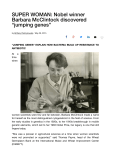 SUPER WOMAN: Nobel winner Barbara McClintock discovered