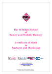 The Wiltshire School of Beauty and Holistic Therapy Certificate of