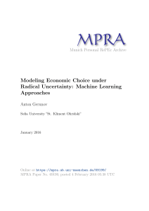 Modeling Economic Choice under Radical Uncertainty: Machine