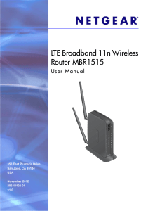LTE Broadband 11n Wireless Router MBR1515 User Manual