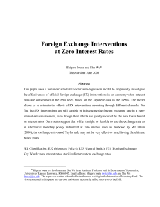 Foreign Exchange Interventions at Zero Interest Rates