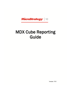 MDX Cube Reporting Guide