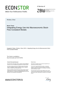 Integrating Energy Use into Macroeconomic Stock-Flow
