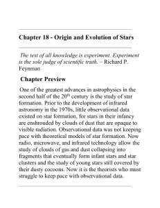 Chapter 18 - Origin and Evolution of Stars Chapter Preview