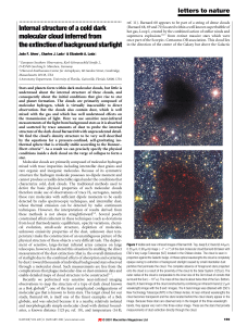 Internal structure of a cold dark molecular cloud inferred