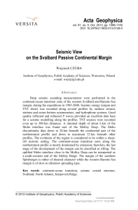 Seismic view on the svalbard passive continental margin