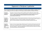 Opponents to Marijuana Legalization
