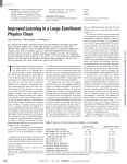 Improved Learning in a Large