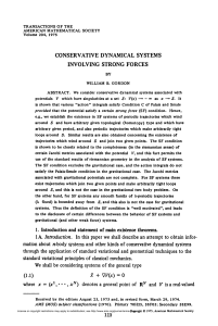 conservative dynamical systems involving strong forces