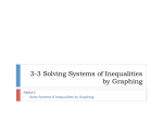 3-3 Solving Systems of Inequalities by Graphing