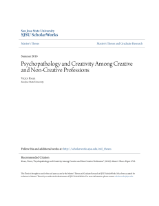 Psychopathology and Creativity Among Creative and Non