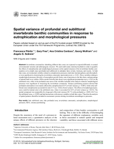 Spatial variance of profundal and sublittoral invertebrate benthic