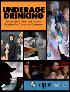 Underage Drinking: Intervention Principles and Practice Guidelines