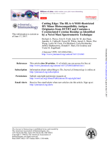 by a Novel Mass Spectrometric Technique Cysteinylated Cysteine