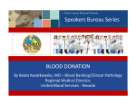 BLOOD DONATION Speakers Bureau Series