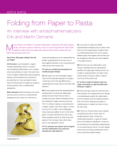 Folding from Paper to Pasta