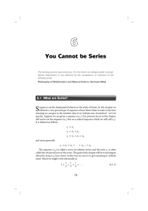 You Cannot be Series - Oxford University Press