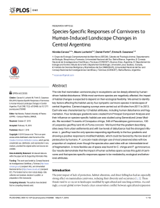 Species-Specific Responses of Carnivores to Human