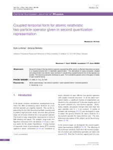 Coupled tensorial form for atomic relativistic two