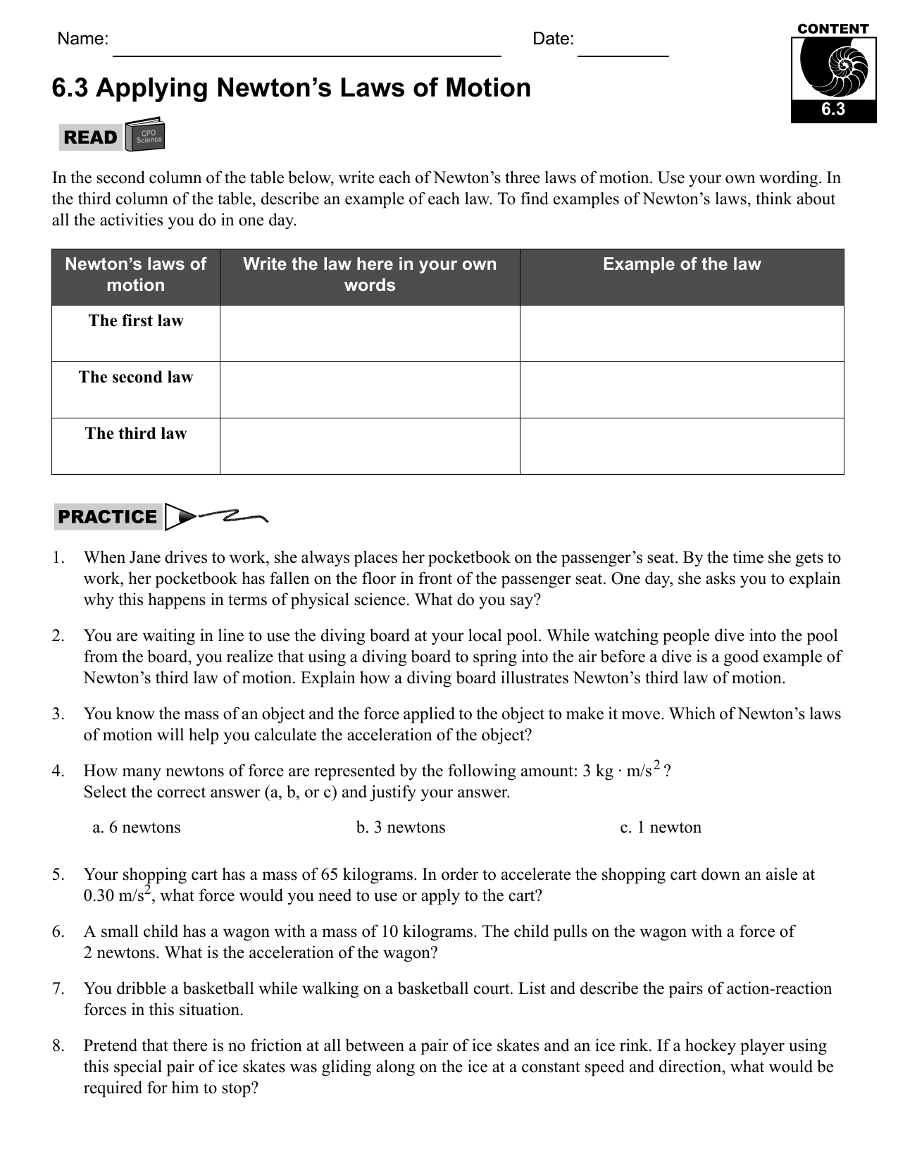 newtons-2nd-law-worksheets