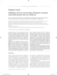 Original article Inhibition of lytic reactivation of Kaposi`s sarcoma